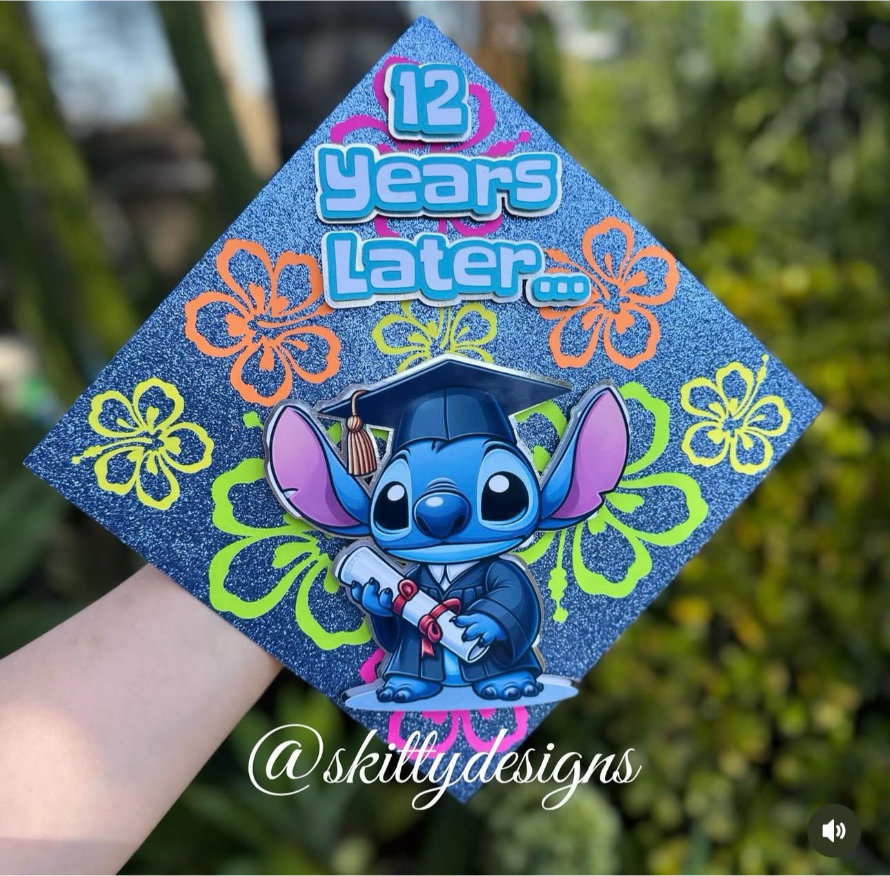 Stitch Grad Cap Topper